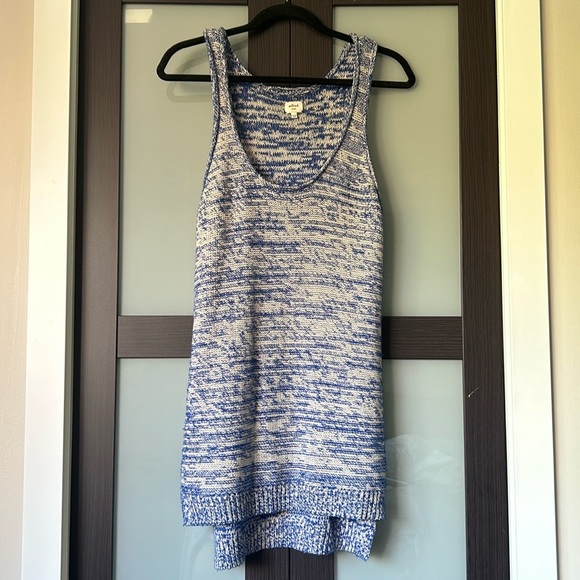 Wilfred brand, size large, women’s, knit layering top in blue and white - Picture 1 of 4